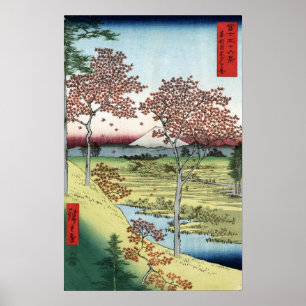 Hiroshige - Sunset Hill, Meguro In Eastern Capital Poster