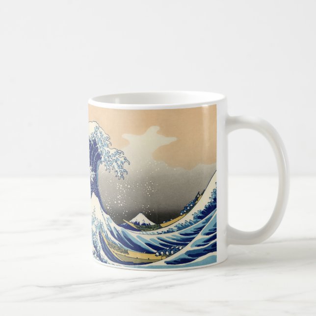 Hiroshige The Great Wave Off Kanagawa Coffee Mug (Right)