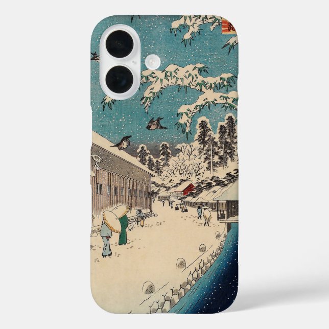 Hiroshige winter landscape japan country Case-Mate iPhone case (Back)