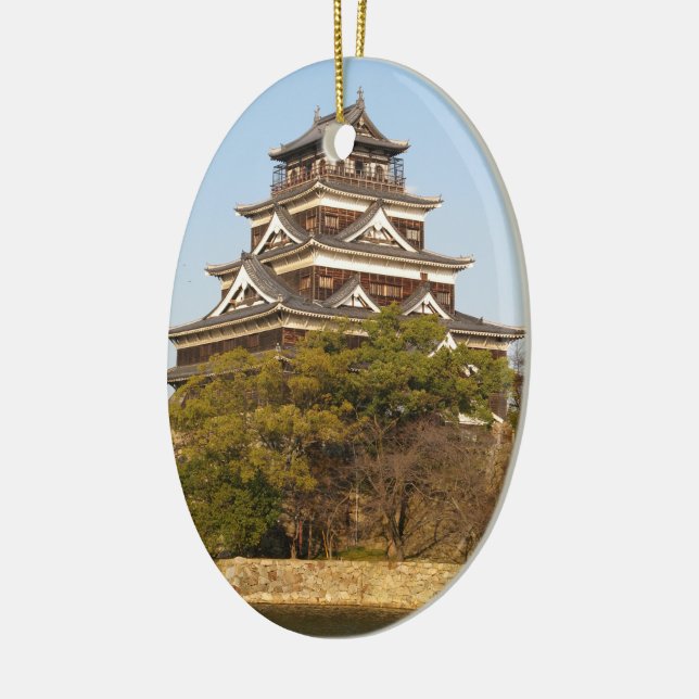 Hiroshima Castle 広島城, Hiroshima, Japan Ceramic Ornament (Left)
