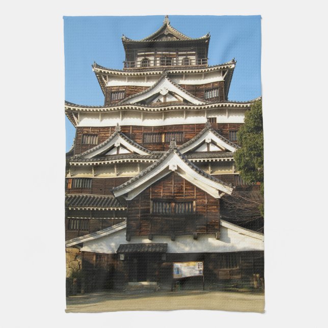 Hiroshima Castle 広島城, Hiroshima, Japan Kitchen Towel (Vertical)