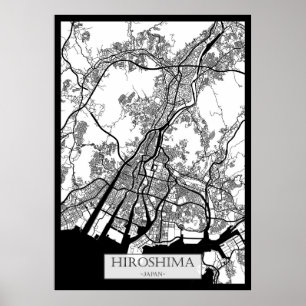 Hiroshima Japan City Map Poster