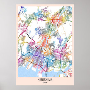 Hiroshima Japan City Map Poster