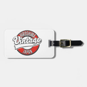 Hiroshima japan vintage style logo luggage tag