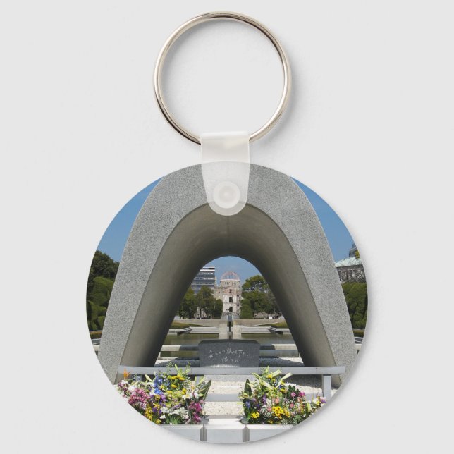 Hiroshima Memorial Cenotaph Keychain (Front)