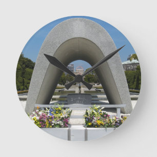 Hiroshima Memorial Cenotaph Round Clock
