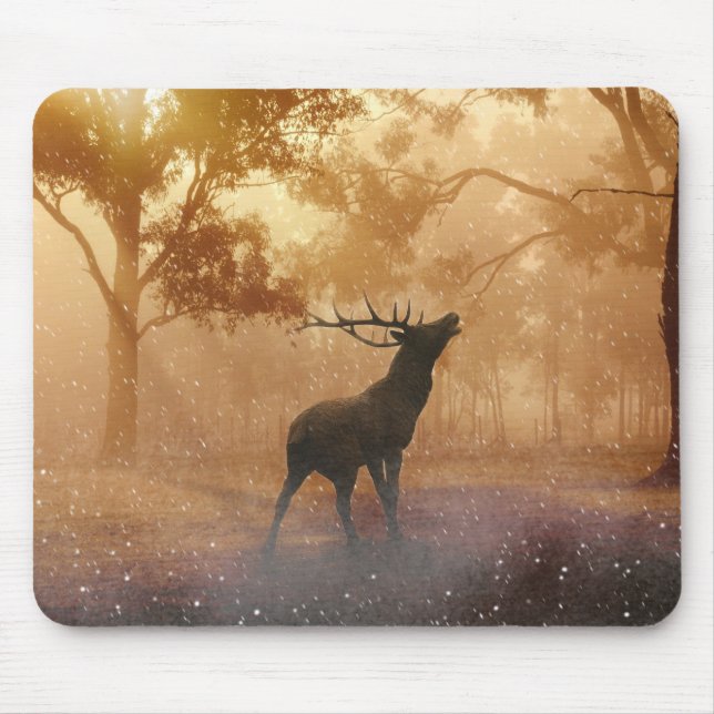 Hirsch beautiful nature scenery mouse pad (Front)