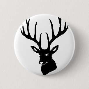 Hirsch Geweih Hirschgeweih Wild Elch Reh Stag Deer 2 Inch Round Button