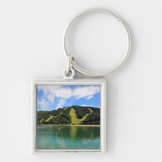 Hirschenkogel in Summer - Water Reflections Keychain (Front)