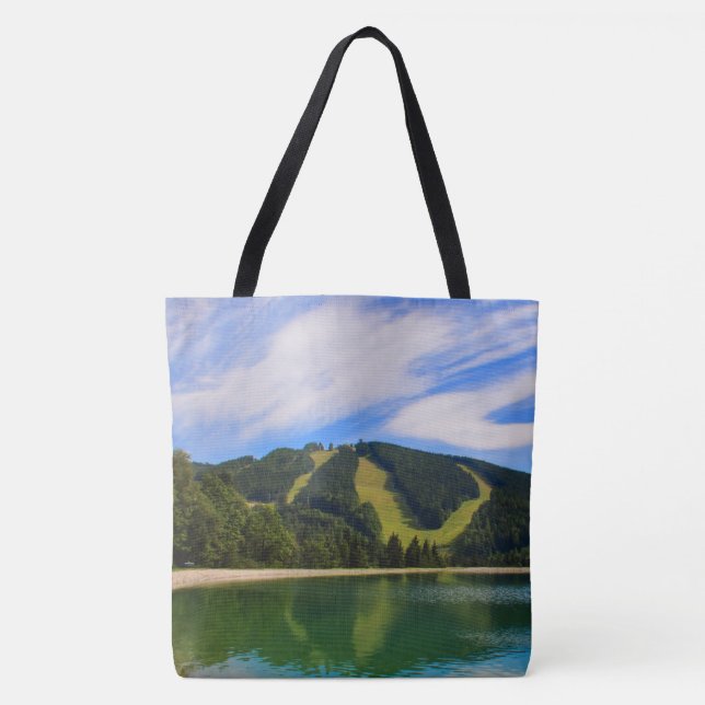 Hirschenkogel in Summer - Water Reflections Tote Bag (Front)