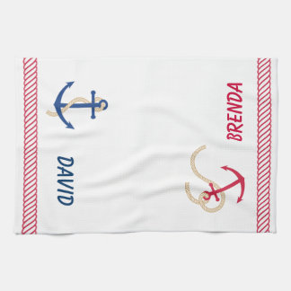 His and Her Anchor Towel