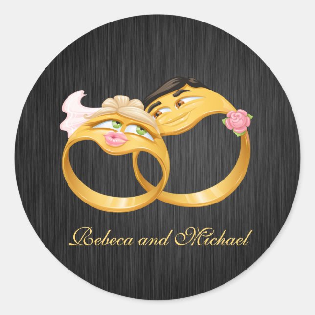 His and Her Wedding Rings Stickers (Front)