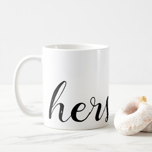 his and hers coffee mug (With Donut)
