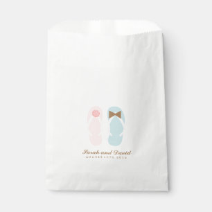 His and Hers Flip Flops Beach Wedding Favour Bag