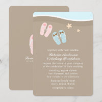 His and Hers Flip Flops Beach Wedding