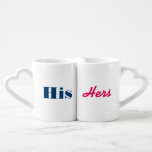 His and Hers Heart Coffee Mugs<br><div class="desc">His and Hers.</div>