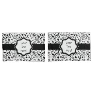 His And Hers Personalized Hearts Love Pattern Pillowcase