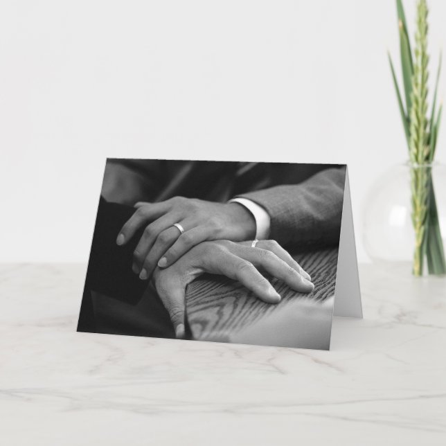 His and His Wedding Rings Card (Front)