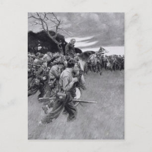 His army broke up weeping and sobbing' postcard