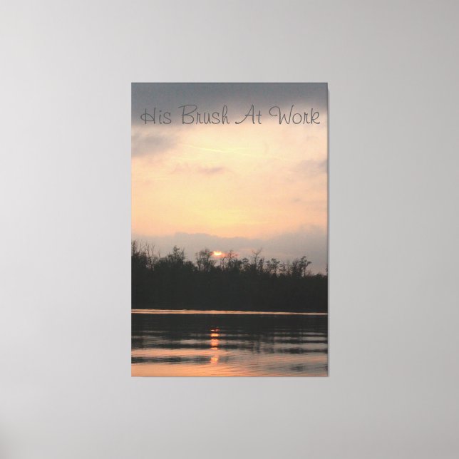 His Brush At Work Canvas Print (Front)