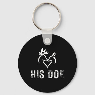His Doe Matching Hunting Couples Valentines Day Fo Keychain