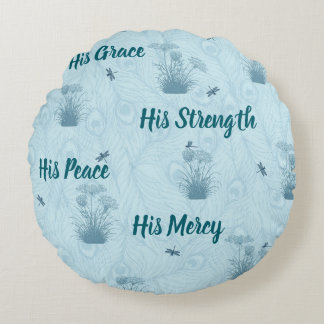 His Everything Queen Anne's Lace Round Pillow