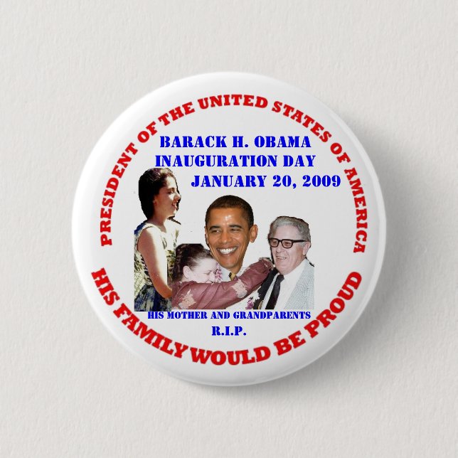 HIS FAMILY WOULD BE PROUD 2 INCH ROUND BUTTON (Front)