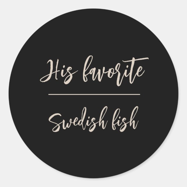 His Favourite Groom Candy Favour Wedding Stickers (Front)