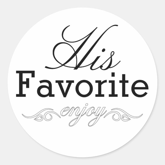 His Favourite Treat Stickers (Front)