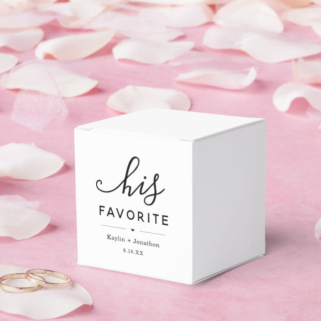 "His Favourite" Wedding Bridal Shower Engagement Favor Box (Wedding)