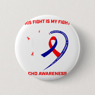 His Fight Baby Boy Son Chd Awareness Heart Disease 2 Inch Round Button