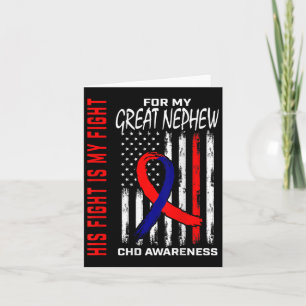 His Fight Chd Awareness Great Nephew Usa Flag Ck G Card