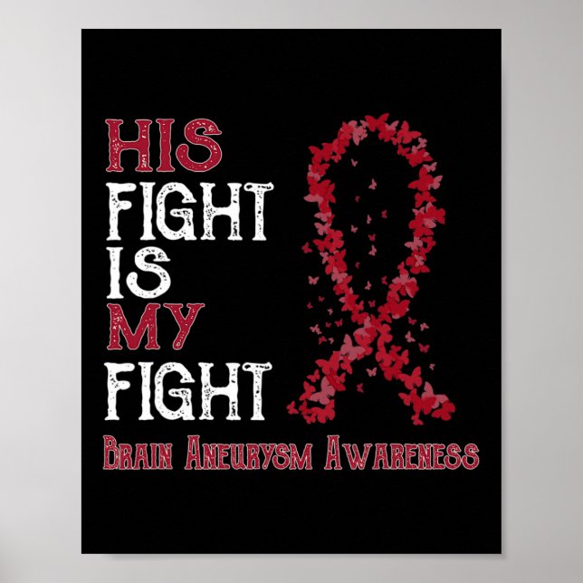 His Fight Is My Fight Brain Aneurysm Awareness 1 Poster (Front)