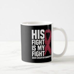 His Fight Is My Fight Brain Aneurysm Awareness 3 Coffee Mug
