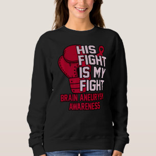 His Fight Is My Fight Brain Aneurysm Awareness Mon Sweatshirt