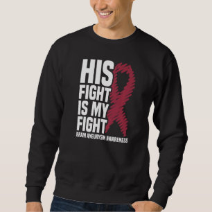 His Fight Is My Fight Brain Aneurysm Awareness Sweatshirt