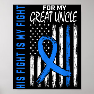 His Fight Is My Fight Diabetes Awareness Shirt Gre Poster