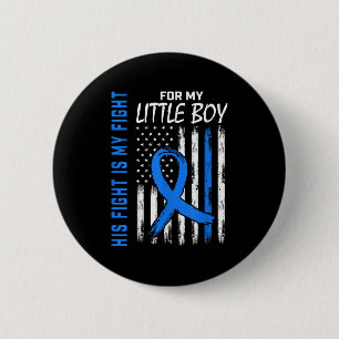 His Fight Is My Fight Diabetes Awareness Shirt Lit 2 Inch Round Button