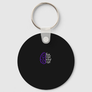 His Fight is My Fight Epilepsy Awareness Seizure Keychain
