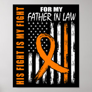 His Fight Is My Fight Grandpa Leukemia Awareness F Poster