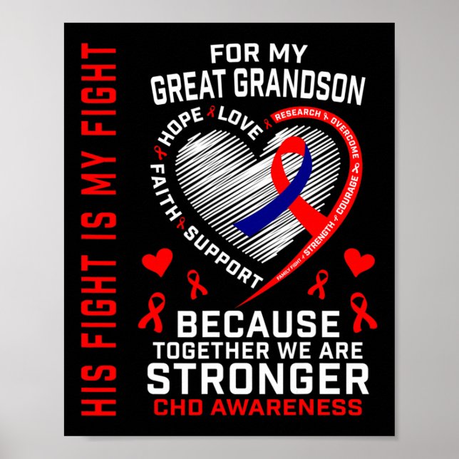 His Fight Is My Fight Great Grandson Chd Heart Dis Poster (Front)