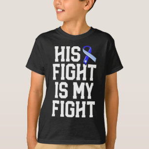His Fight Is My Fight Hydrocephalus Awareness Blue T-Shirt
