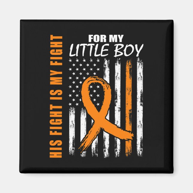 His Fight Is My Fight Little Boy Son Leukaemia Awa Magnet (Front)