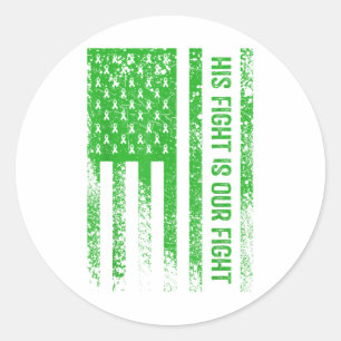 His Fight Is Our Fight Mental Health Awareness Classic Round Sticker
