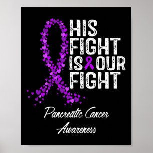 His Fight Is Our Fight Pancreatic Cancer Awareness Poster