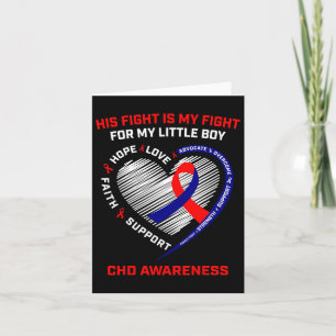 His Fight Little Boy Son Chd Awareness Heart Disea Card