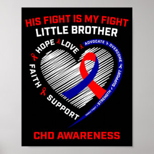 His Fight Little Brother Chd Awareness Heart Disea Poster