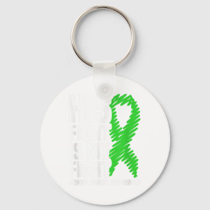 His Fight My Fight Green Ribbon Mental Health Awar Keychain