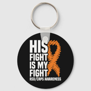 His Fight My Fight Orange Ribbon Rsdcrps Awareness Keychain