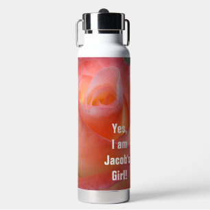 His Girl Pink Rose Love Insulated Water Bottle